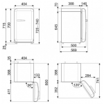 SMEG FAB5ROR5 50年代復古迷你酒吧雪櫃：34公升，橙色，靜音運行
